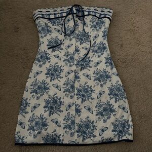 floral corset mini dress